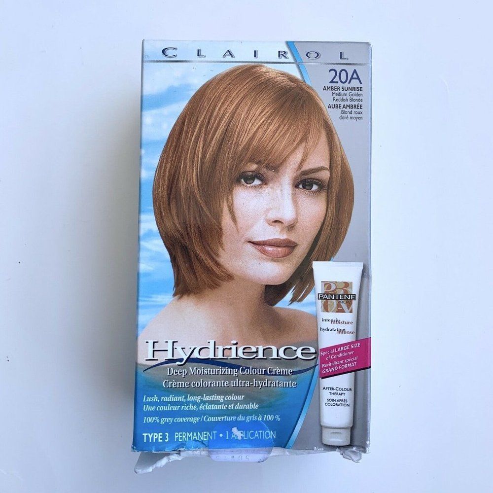 CLAIROL Hydrience 20A Amber Sunrise Medium Golden Reddish Blonde Hair Color NEW - Picture 1 of 2